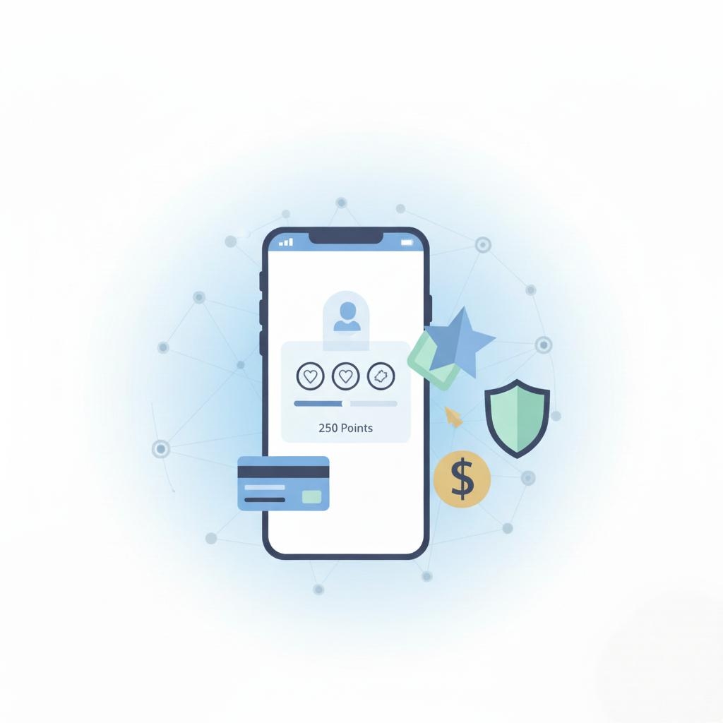 Loyalty app rewards with digital stamps and points