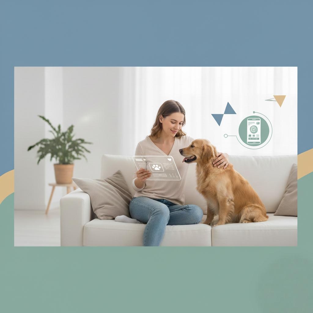 pet care app helping owner manage dog